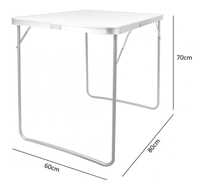 Záhradný stôl Travel (pre 2 osoby) (hliník + biela)