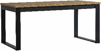 Písací stôl typ LA14 Laticia (matná čierna + dub wotan)