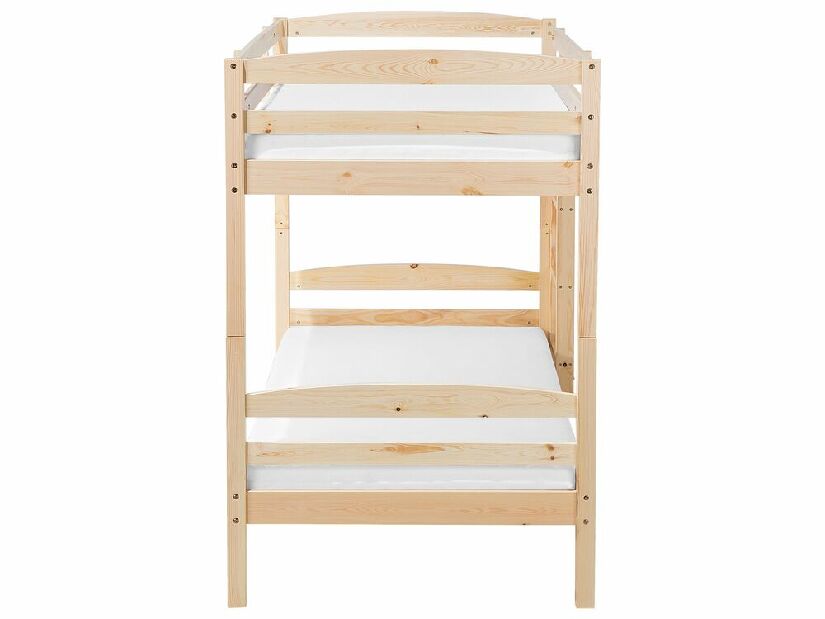 Poschodová posteľ 90 cm RESPOND (s roštom) (svetlé drevo)