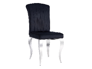 Jedálenská stolička Pria (čierna + chrómová)