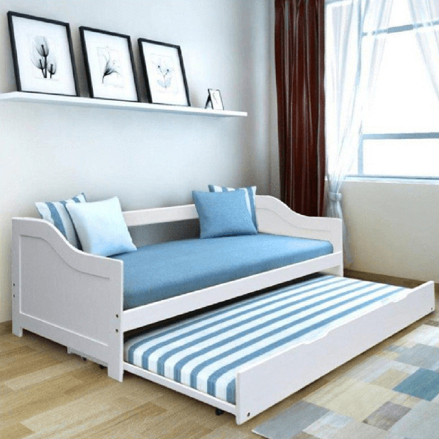 Detská posteľ s prístelkou 90 cm Intaria (biela)