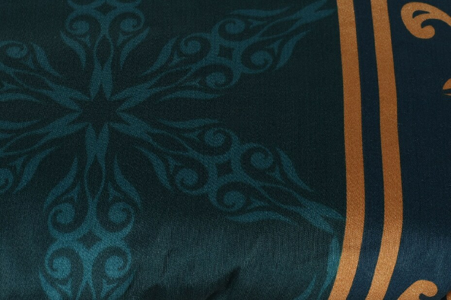 Súprava saténových obliečok 200 x 220 cm Alissia (tmavozelená)