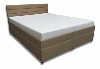 Manželská posteľ 180 cm Zulma  (hnedá) (s roštom, sendvičovým matracom Erik a úl. priestorom) 
