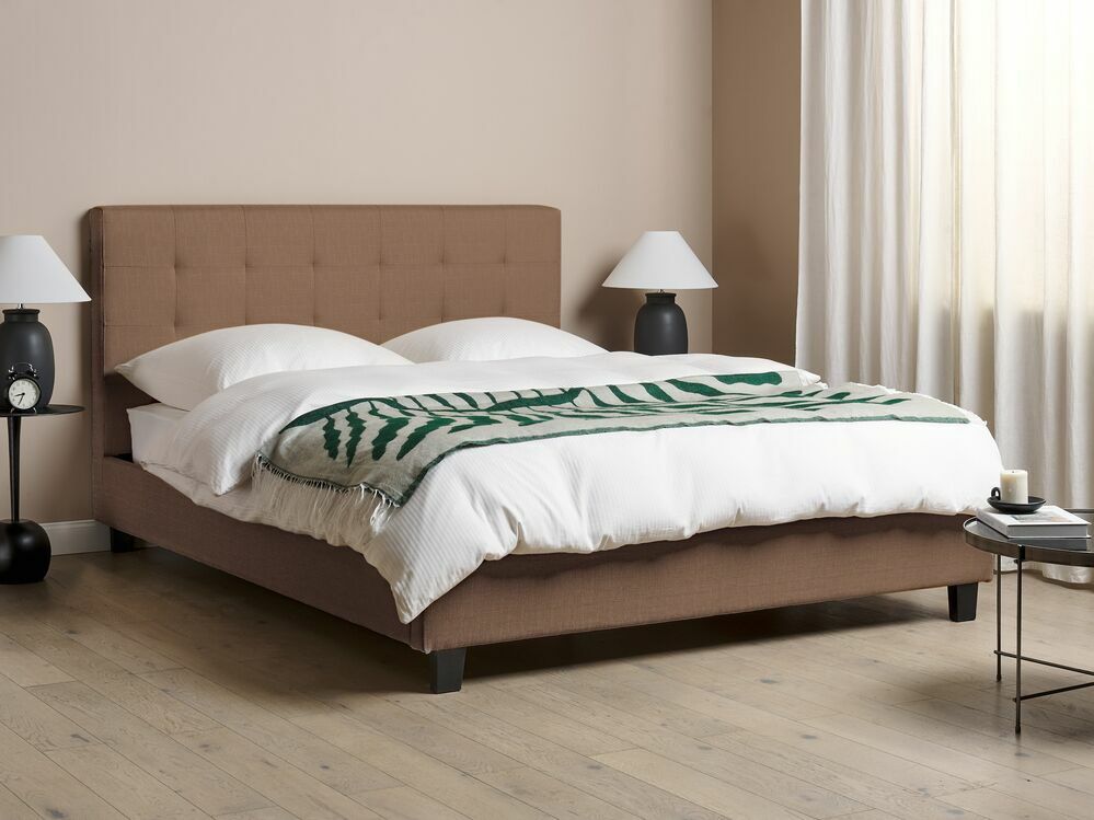 Manželská posteľ 160 cm Rhiannon (hnedá) (s roštom)