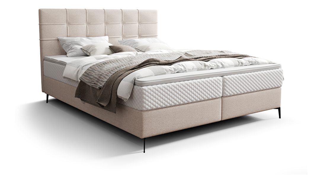 Manželská posteľ 200 cm Infernus Bonell (lososová) (s roštom, s úl. priestorom)