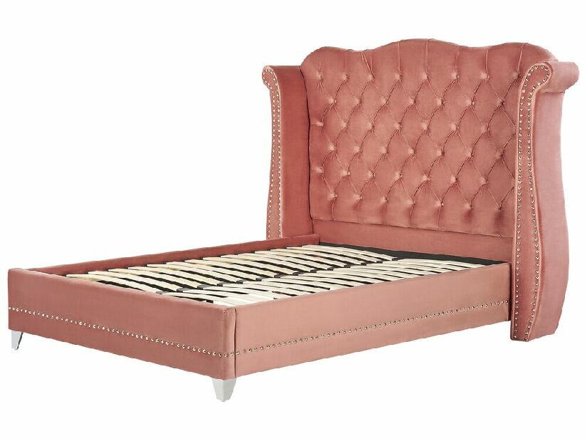 Manželská posteľ 140 cm Aidan (ružová) (s roštom)