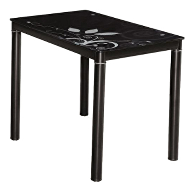Jedálenský stôl 80 cm Damion (čierna + čierna) (pre 4 osoby)