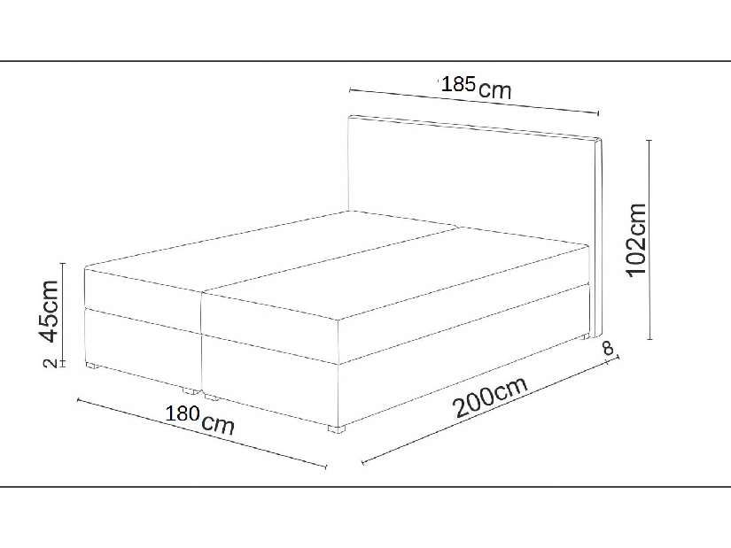 Kontinentálna posteľ 180 cm Karen Comfort (tmavohnedá) (s matracom a úložným priestorom)