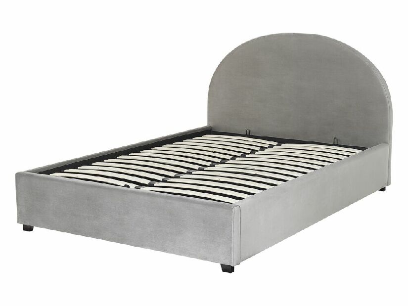 Manželská posteľ 140 cm Verena (sivá) (s roštom a úložným priestorom)