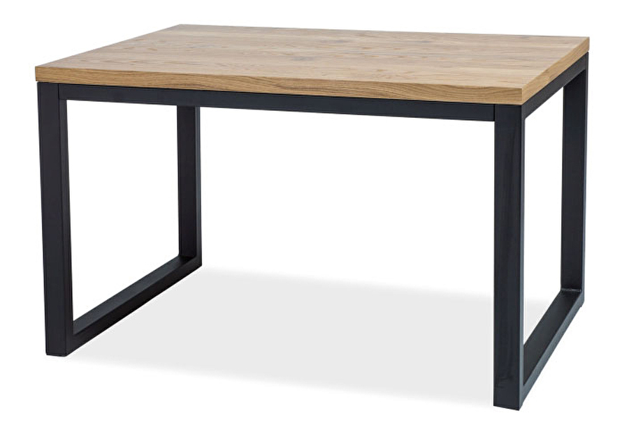 Jedálenský stôl Lindsey (dub + čierna) (pre 4 osoby)