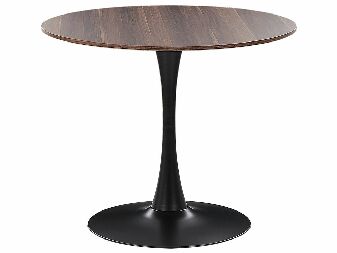 Okrúhly jedálenský stôl Berylle (tmavé drevo) (pre 4 osoby)