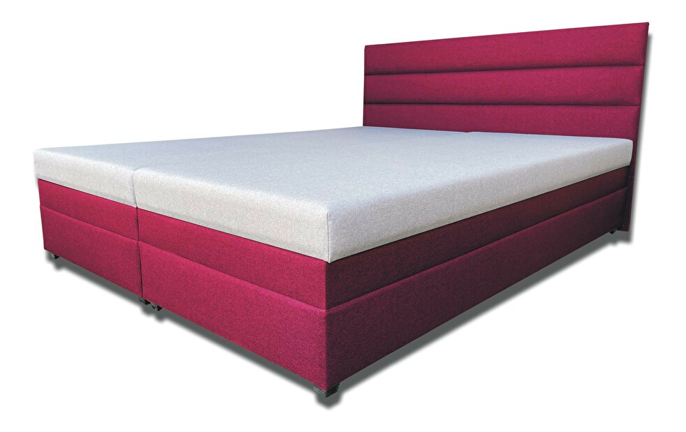 Manželská posteľ 180 cm Rebeka (s penovými matracmi) (fuksia)