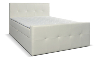 Manželská posteľ Boxspring 180 cm Annira (biela) (s matracom)