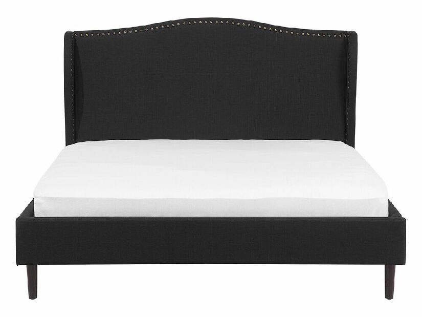Manželská posteľ 140 cm COLLETTE (s roštom) (čierna)