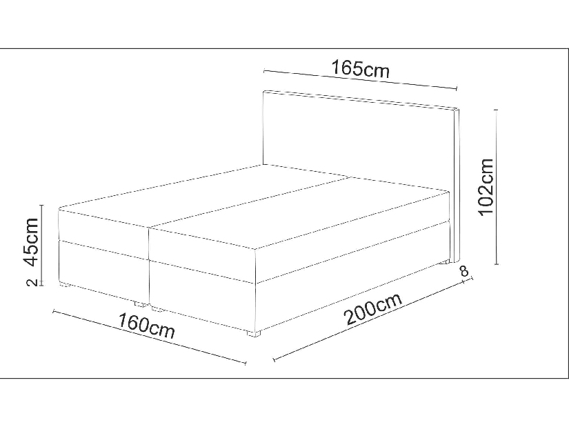 Manželská posteľ Boxspring 180 cm Fade 3 Comfort (sivá) (s matracom a úložným priestorom)