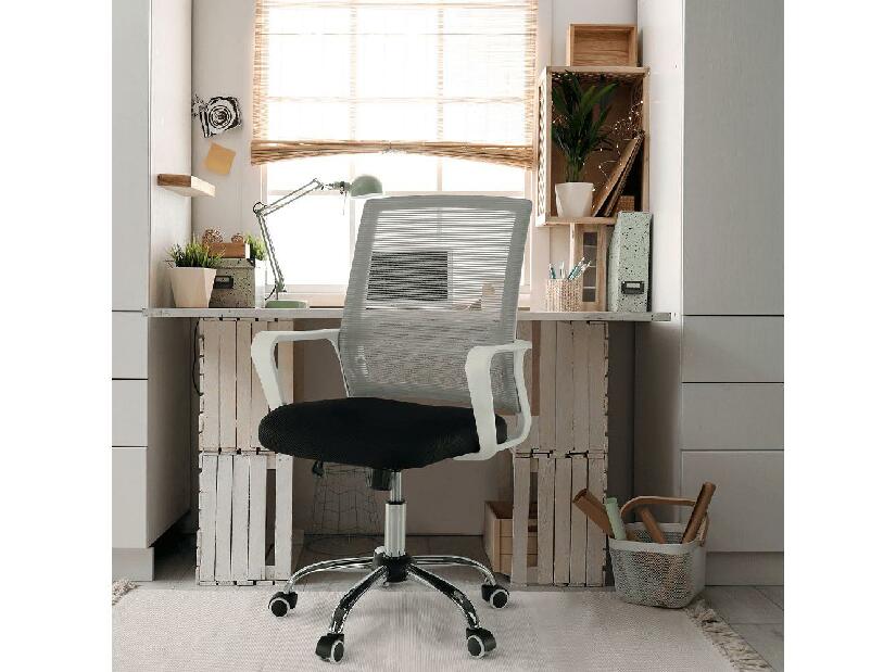 Kancelárska stolička Apilo 2 (sivá + čierna + biela)