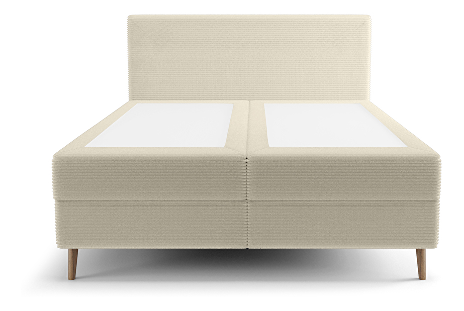 Jednolôžková posteľ 120 cm Napoli Bonell (krémová) (s roštom, s úl. priestorom)