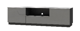 Závesná TV stolík Henry Typ 40 (sivá + sivý vysoký lesk)