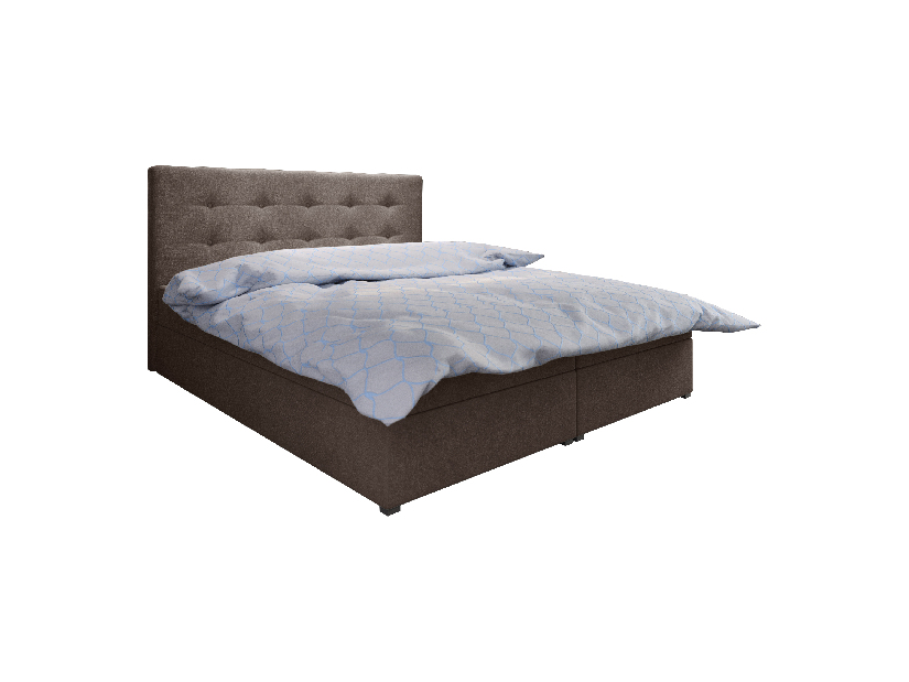 Manželská posteľ Boxspring 180 cm Fade 1 (hnedá) (s matracom a úložným priestorom)
