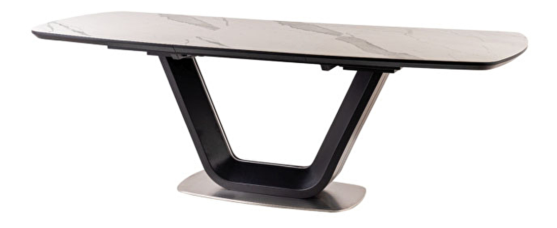 Rozkladací jedálenský stôl 160-220 cm Amanda (čierna) (pre 8 a viac osôb)