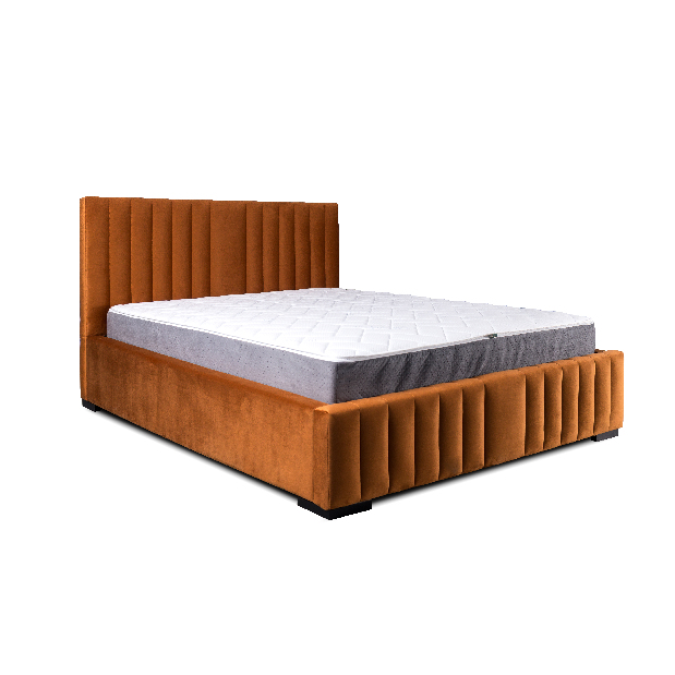 Čalúnená posteľ 140x200 cm Veggie II (medená)