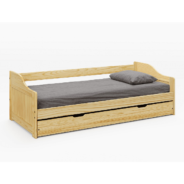 Jednolôžková posteľ 90x200 cm Layne (prírodná)