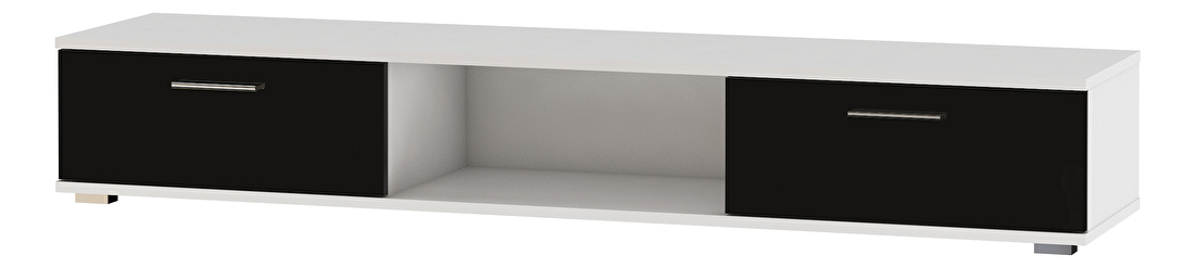 TV stolík Silena (biela matná + čierna matná)