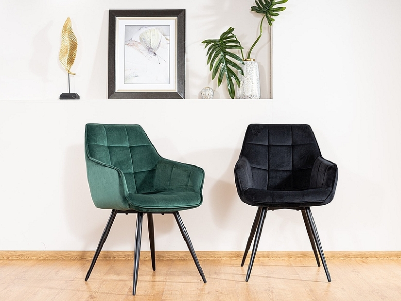 Jedálenská stolička Leslee (zelená + čierna)