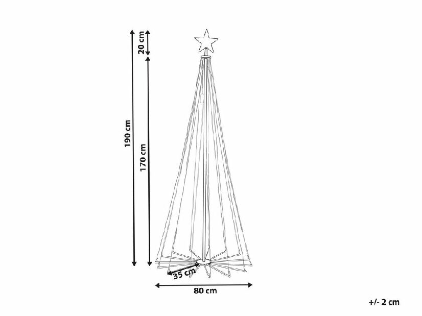 Vianočný stromček 190 cm Ikaza (priehľadná)