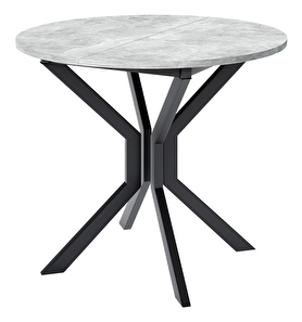 Jedálenský stôl Kirtore M 90 (sivý mramor + čierna) II *bazár