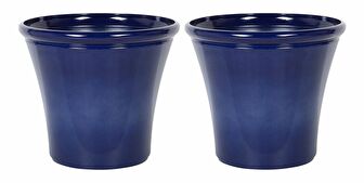 Sada 2 kvetináčov ⌀ 50 cm Kokki (modrá)