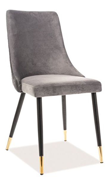 Jedálenská stolička Polly (sivá + čierna)