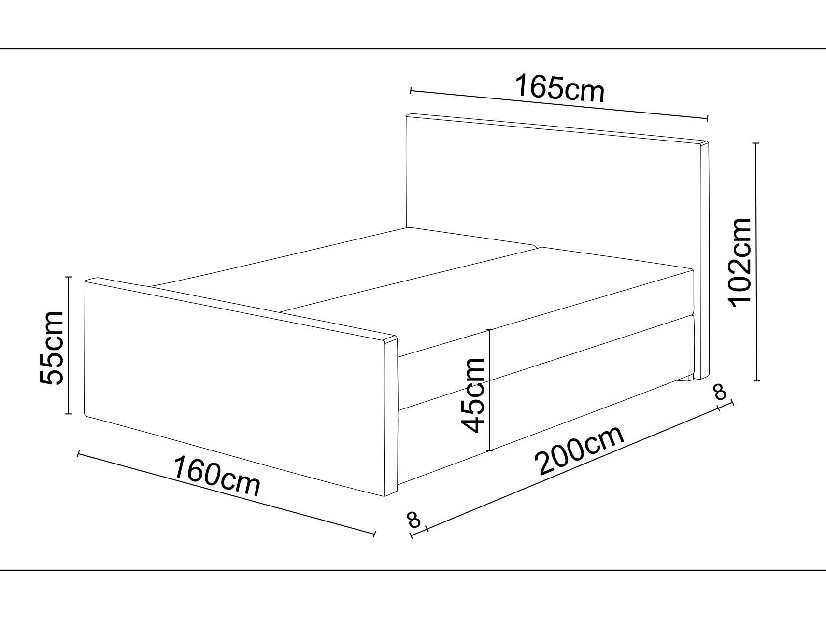 Manželská posteľ Boxspring 160 cm Milagros 3 (béžová) (s matracom a úložným priestorom)