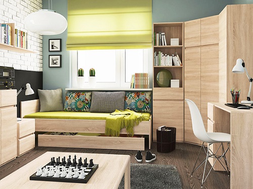 studentský pokoj v provedemí dub sonoma