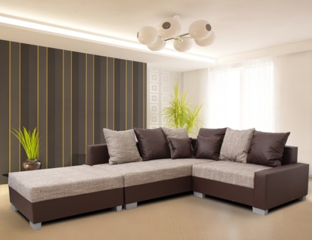 Rohová sedačka v příjemných barvách