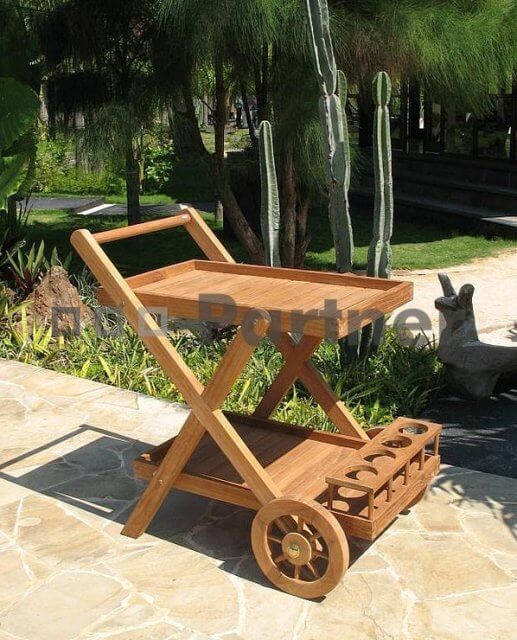 Záhradný servírovací vozík Monte (Teak)