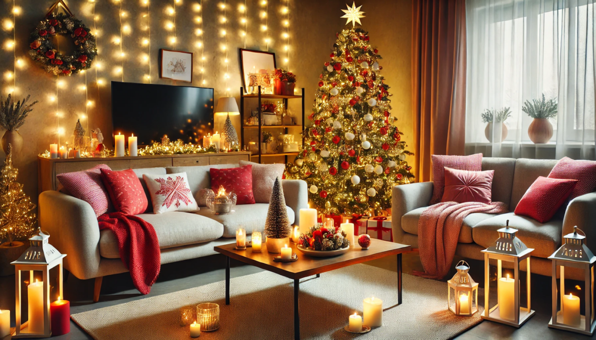 Vianočná obývacia izba: Ako vytvoriť útulnú atmosféru pomocou dekorácií a textílií