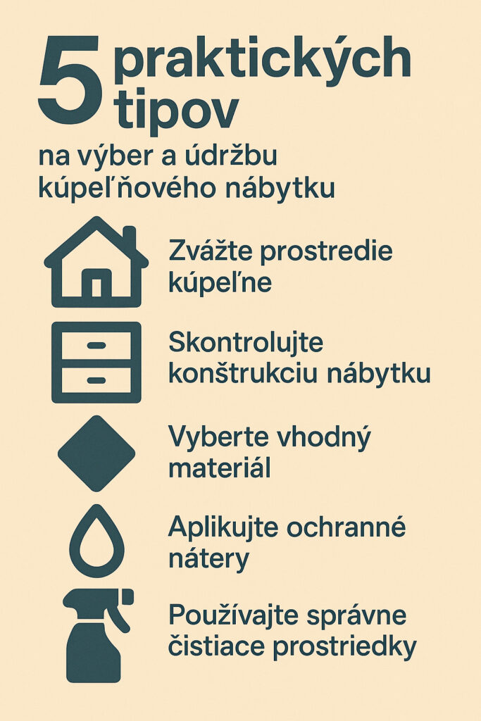 5 praktických tipov na výber a údržbu kúpeľnového nábytku