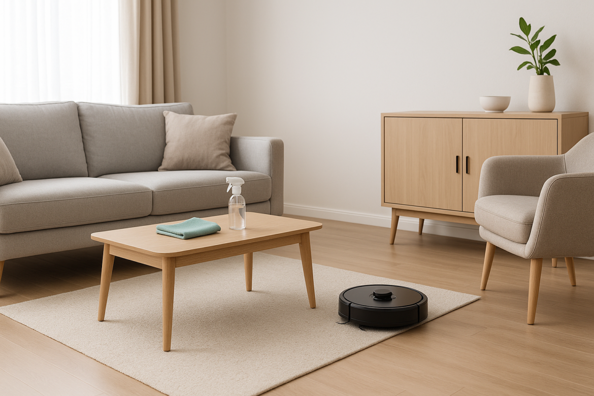 dizajn nabytku pri upratovani