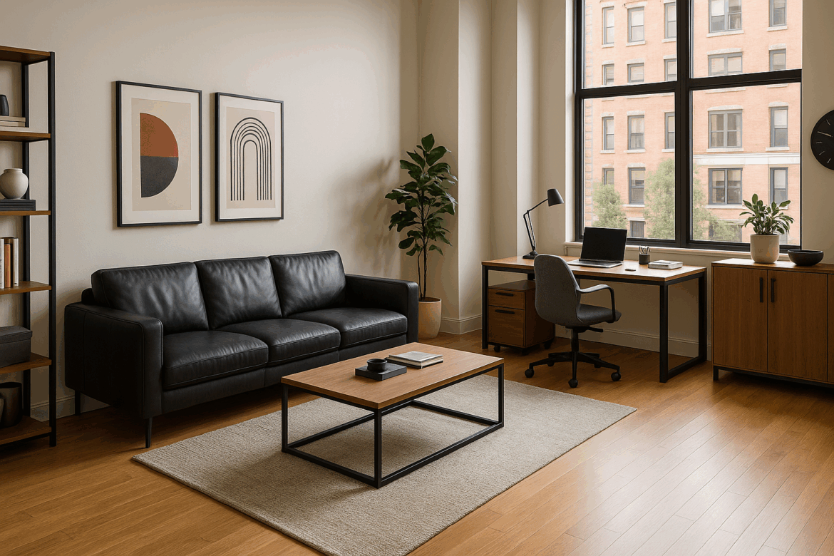 pohovka v kancelarii