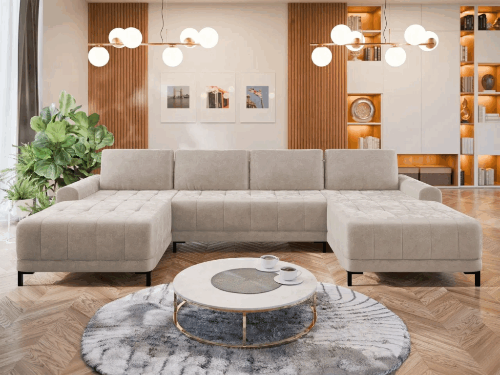 rohová sedačka v tvare u