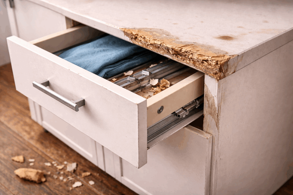 poskodena lacna skrinka