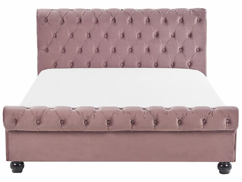 Manželská posteľ 140 cm ARCHON (s roštom) (ružová)