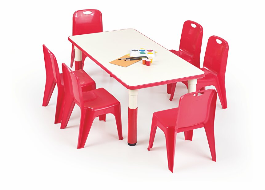 Detský stolík Simba obdĺžnik (červená)