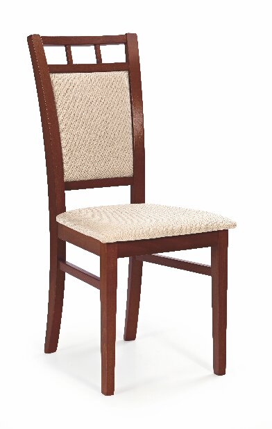 Jedálenská stolička Franco (čerešňa antická II + béžová)