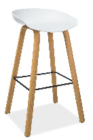 Barová stolička Simister (biela)