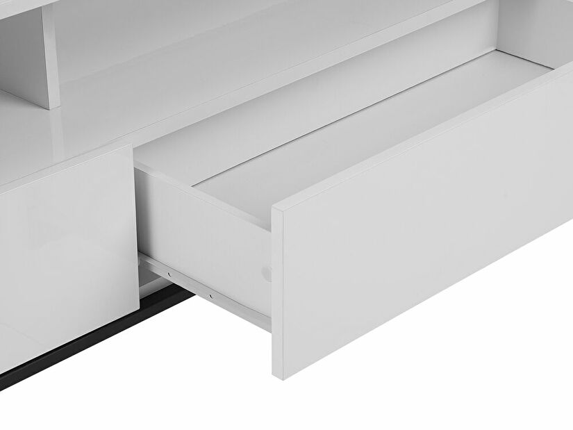 TV stolík/skrinka Serviceton (biela) (s LED)