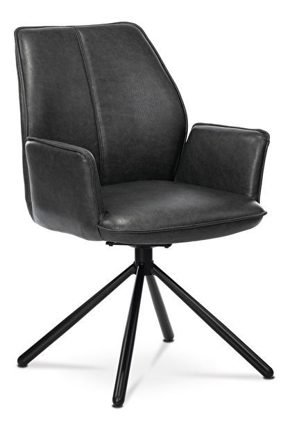 Jedálenská stolička Hamea-398-GREY3 (tmavosivá + čierna)