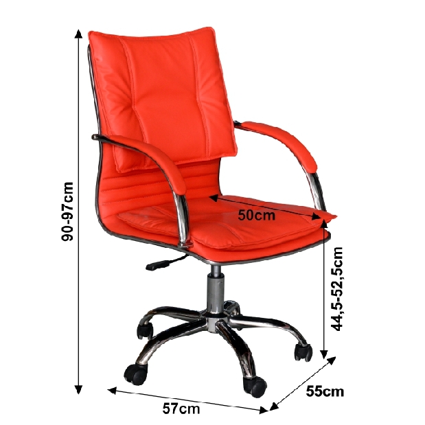 Kancelárska stolička Quadira (červená)