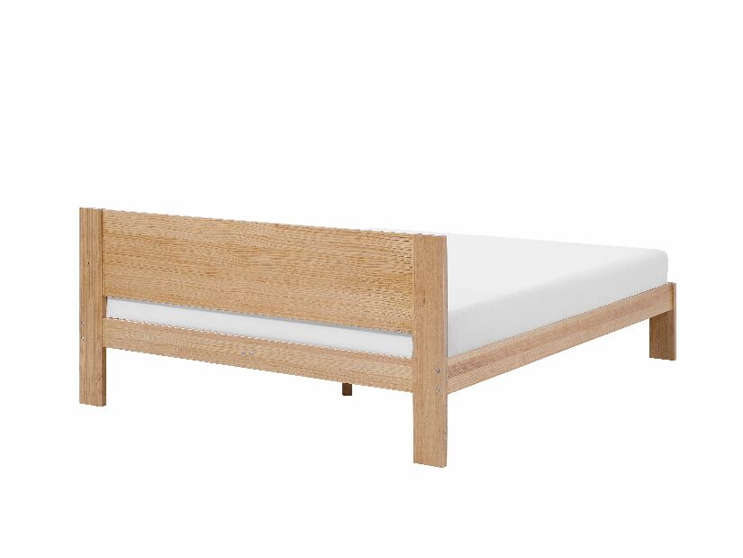 Manželská posteľ 160 cm NANTERRE (s roštom) (svetlé drevo)